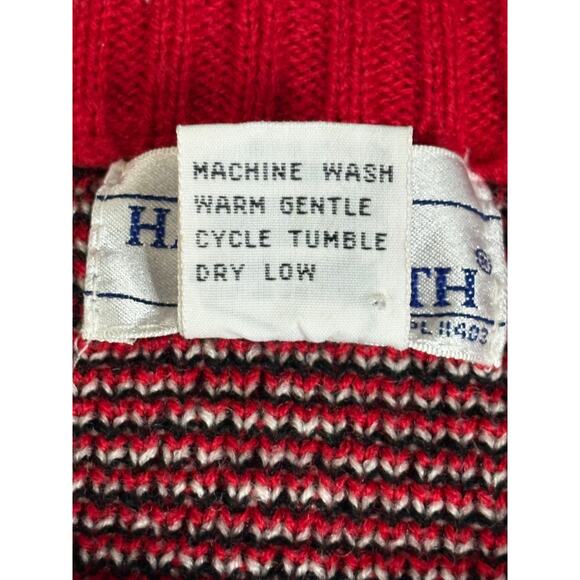 Vintage Hasting & Smith Scottie Scottish Terrier Dog Red Checkered Sweater Sz L - Picture 11 of 11